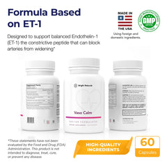 Bright Naturals Vaso Calm hibiscus extract capsule with vibrant petals for everyday balance.