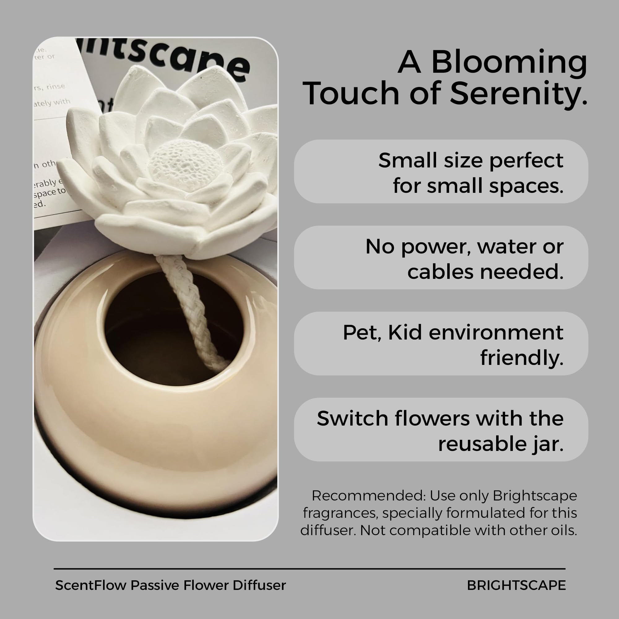 Brightscape ScentFlow gardenia oil refill enables easy scent refreshment