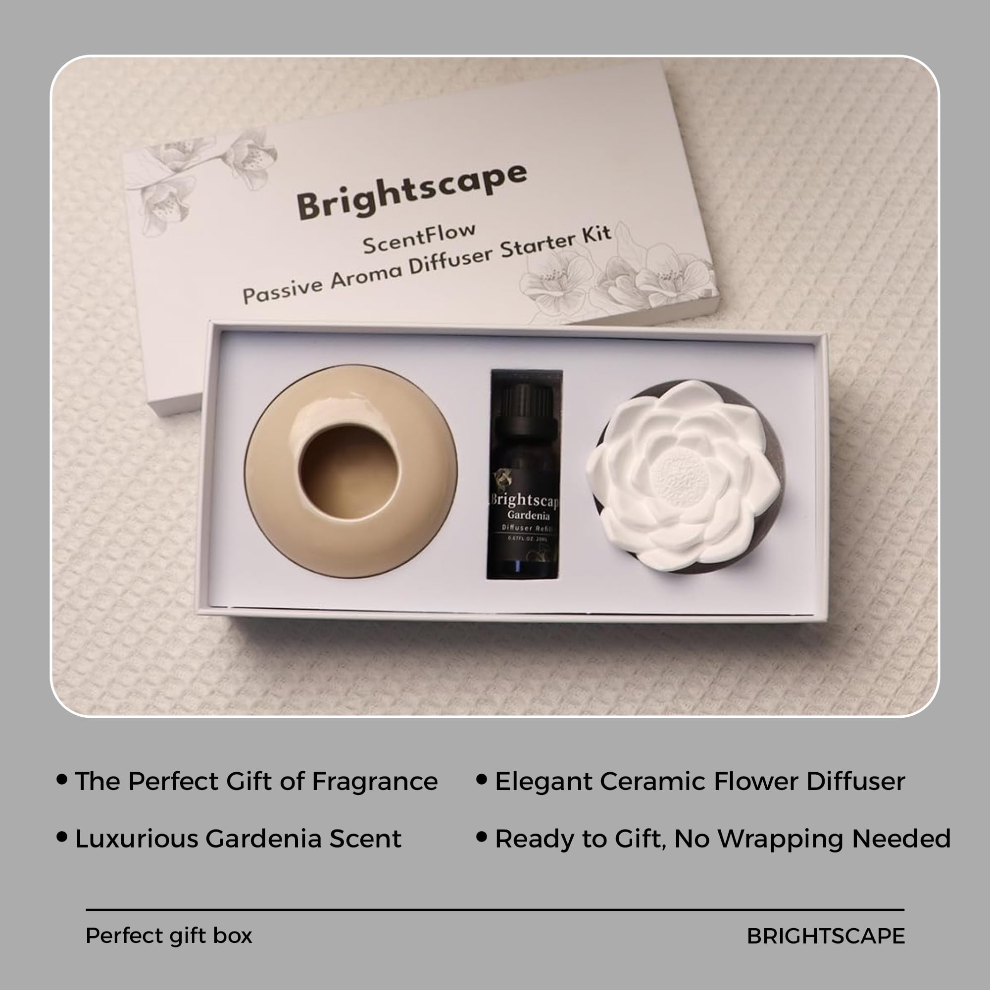 Brightscape ScentFlow small-space diffuser fits desks and bathrooms