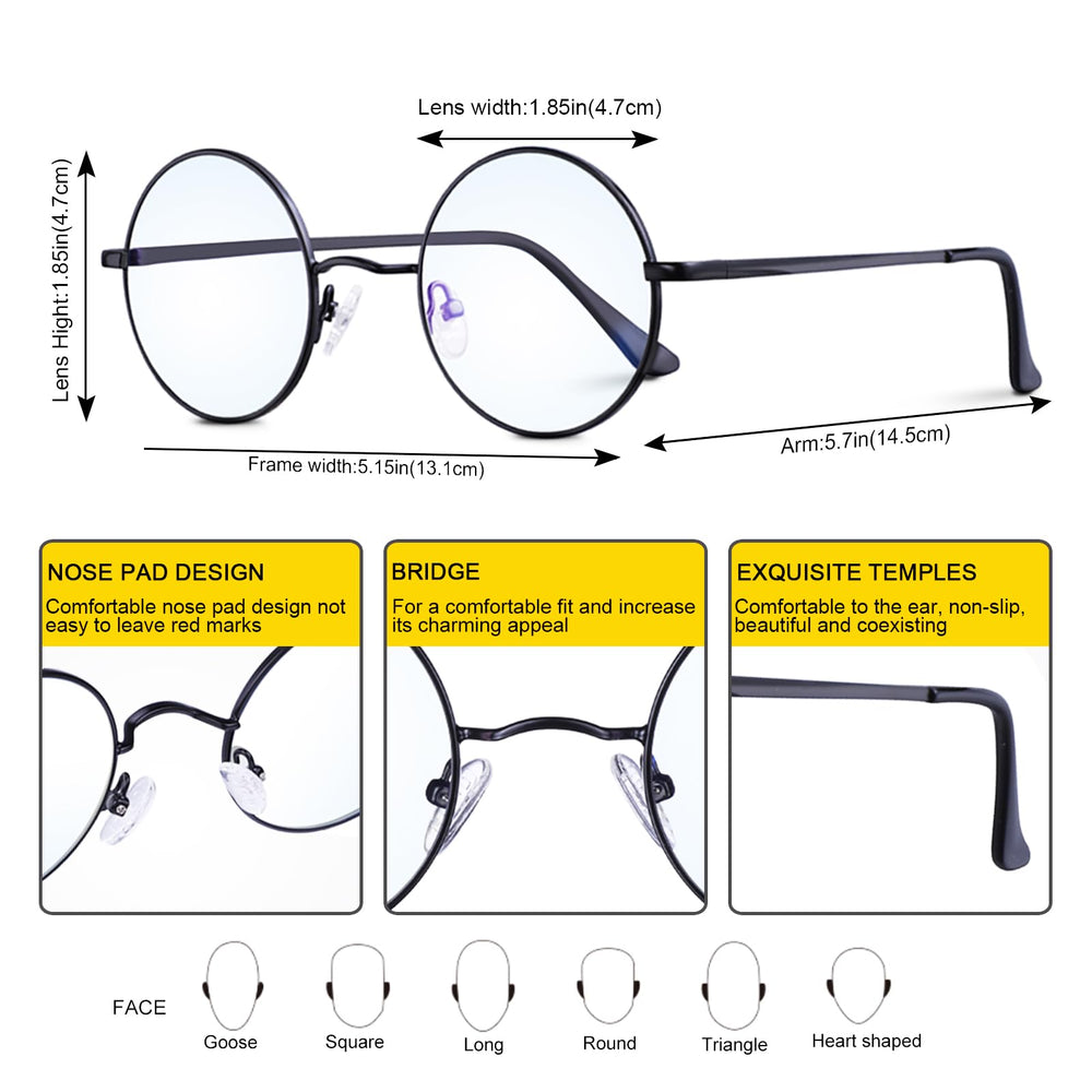 Brigtlaiff fashionable blue light glasses for parties and outdoor activities