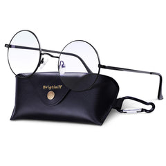 Brigtlaiff round blue light blocking glasses with John Lennon style for all day screen use