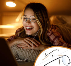 Brigtlaiff round blue light glasses during gaming help minimize fatigue on long sessions