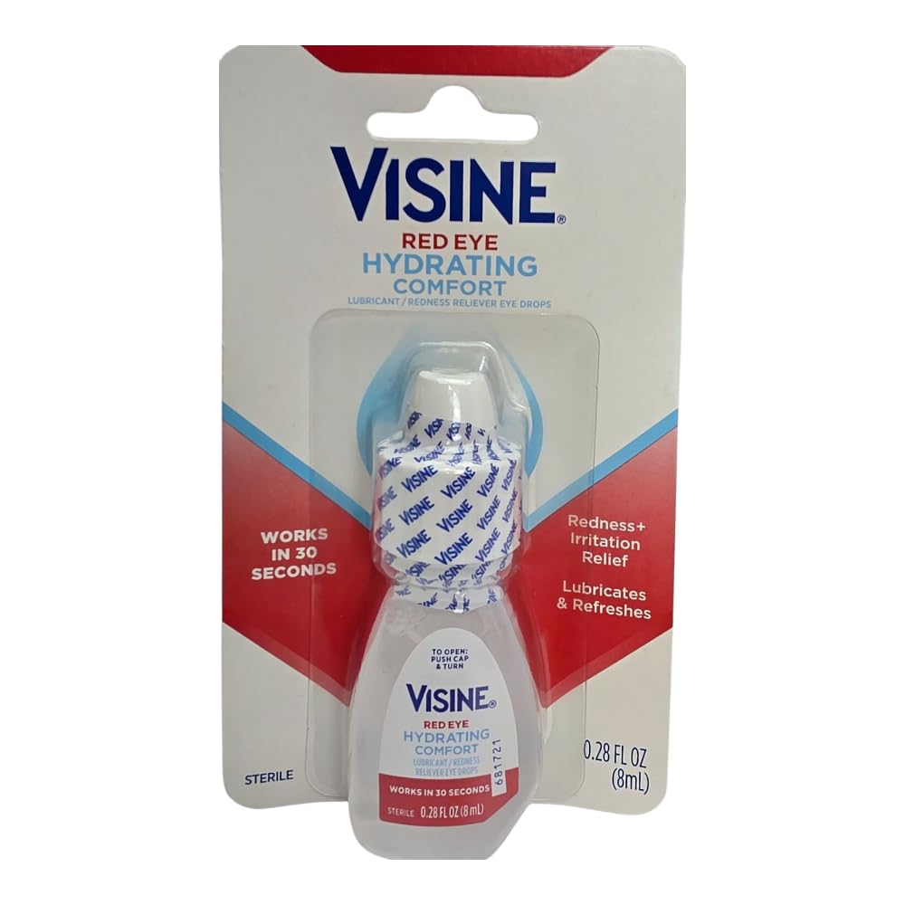 Visne envase compacto de 8 ml para alivio portátil del enrojecimiento ocular