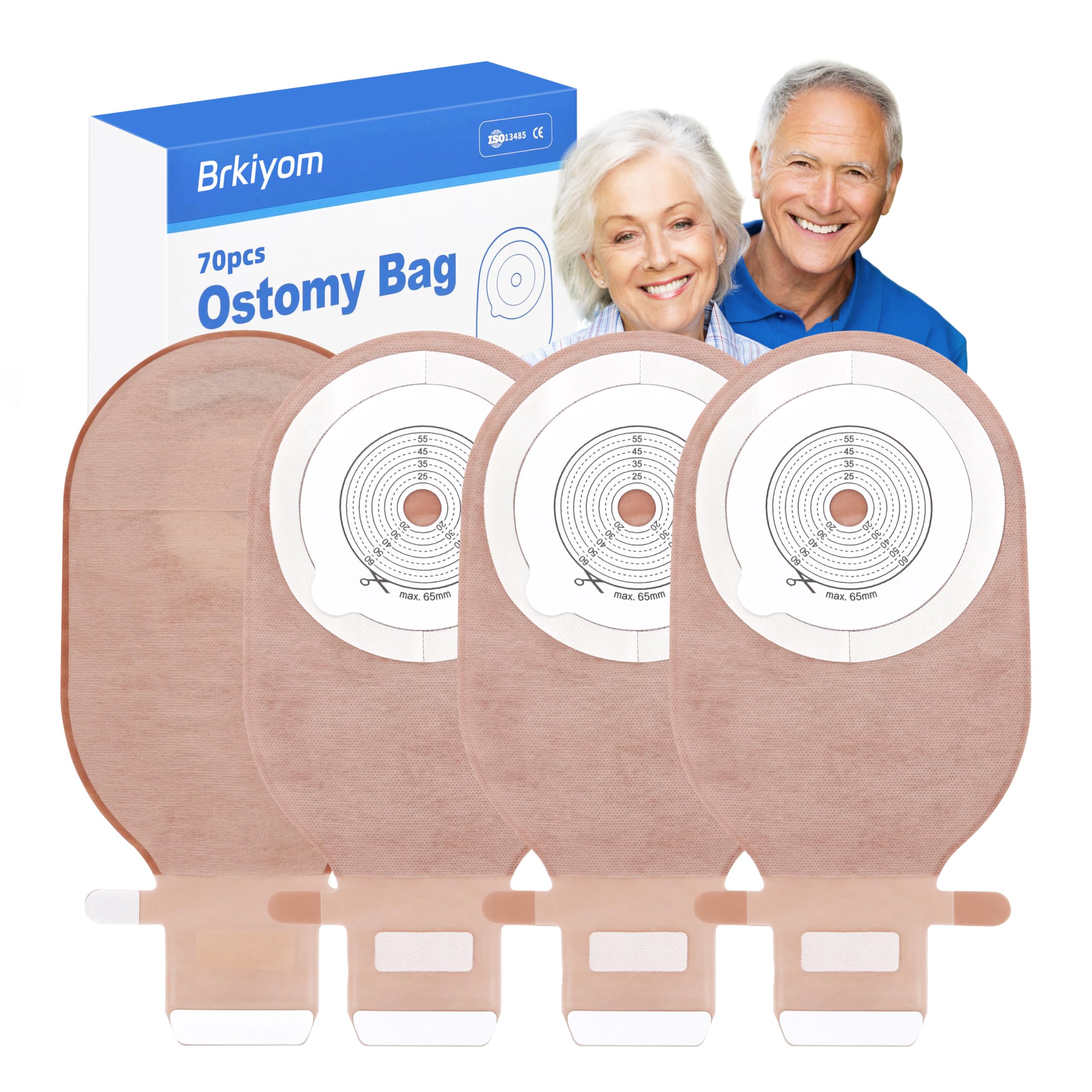 Brkiyom colostomy bag with one-piece closure, showing secure daily wear