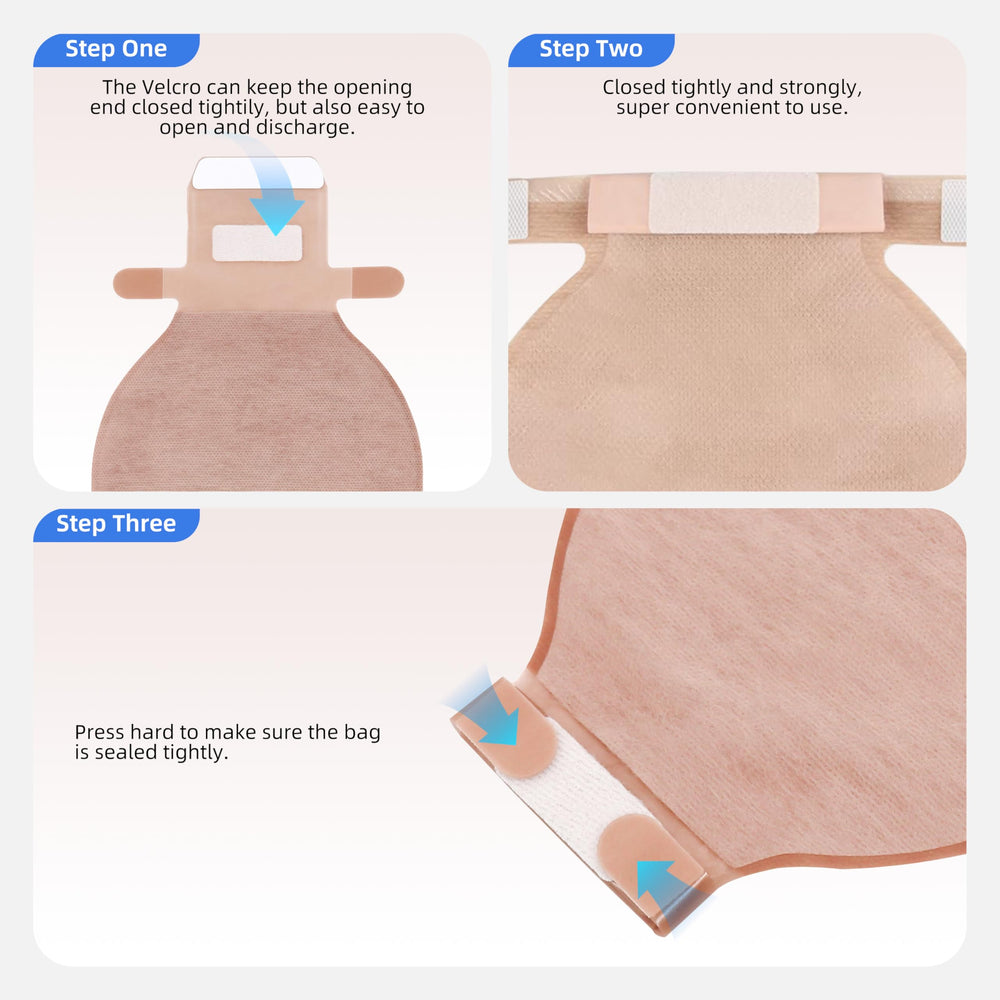 Brkiyom hook-and-loop closure shown for secure, leak-free sealing