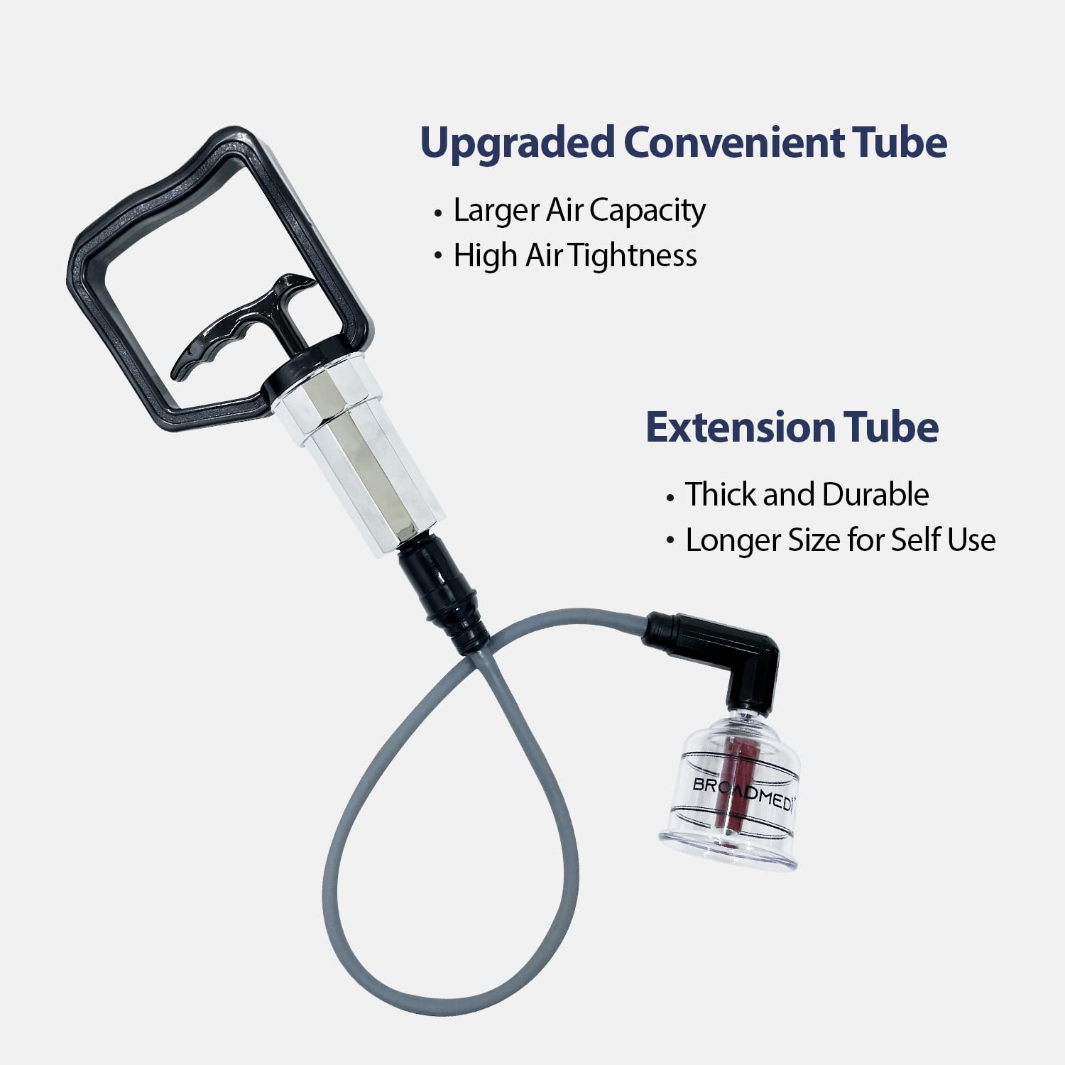 Broadmedi+ pumping handle provides easy vacuum for cup suction