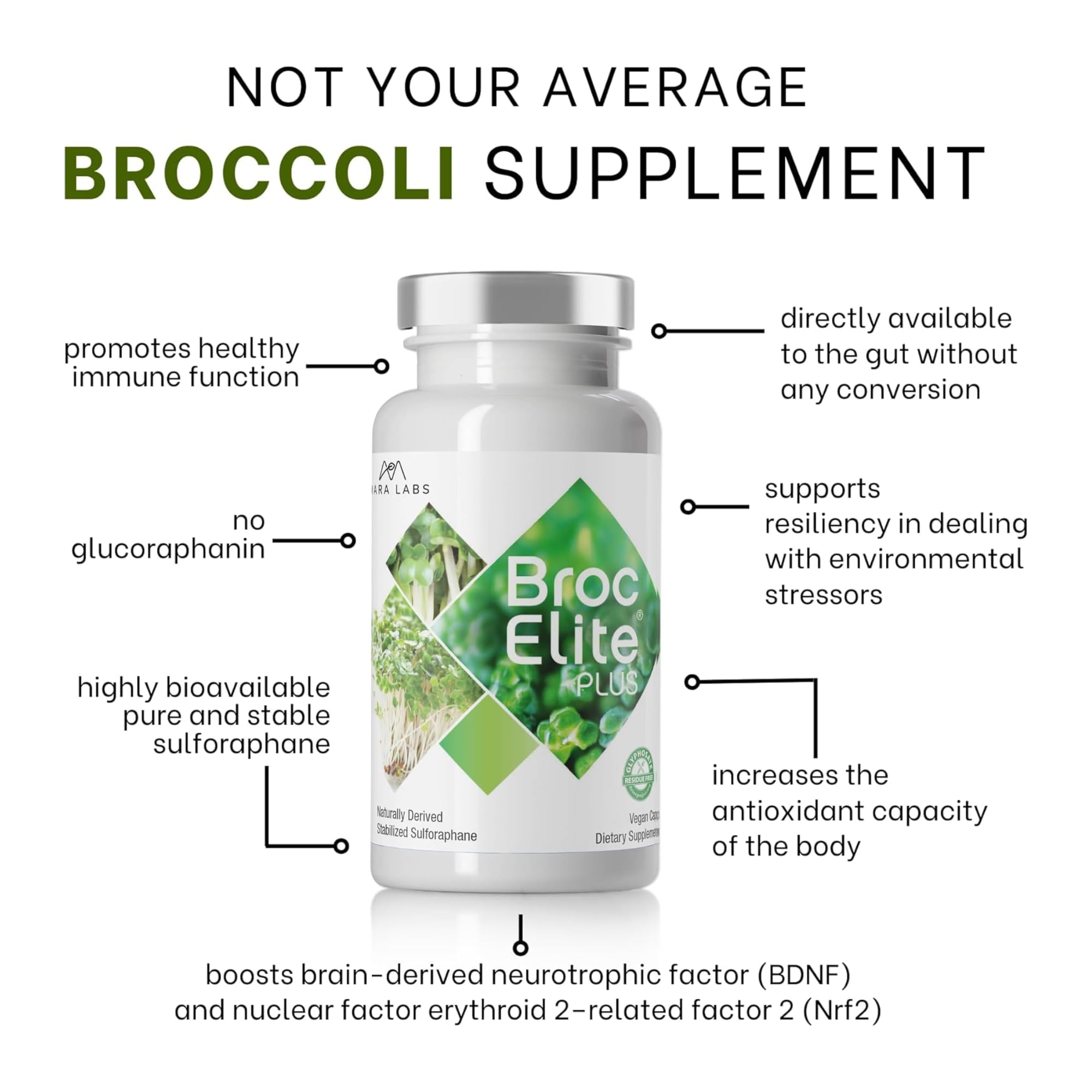 BrocElite 60 capsules per pack provide a steady daily supply
