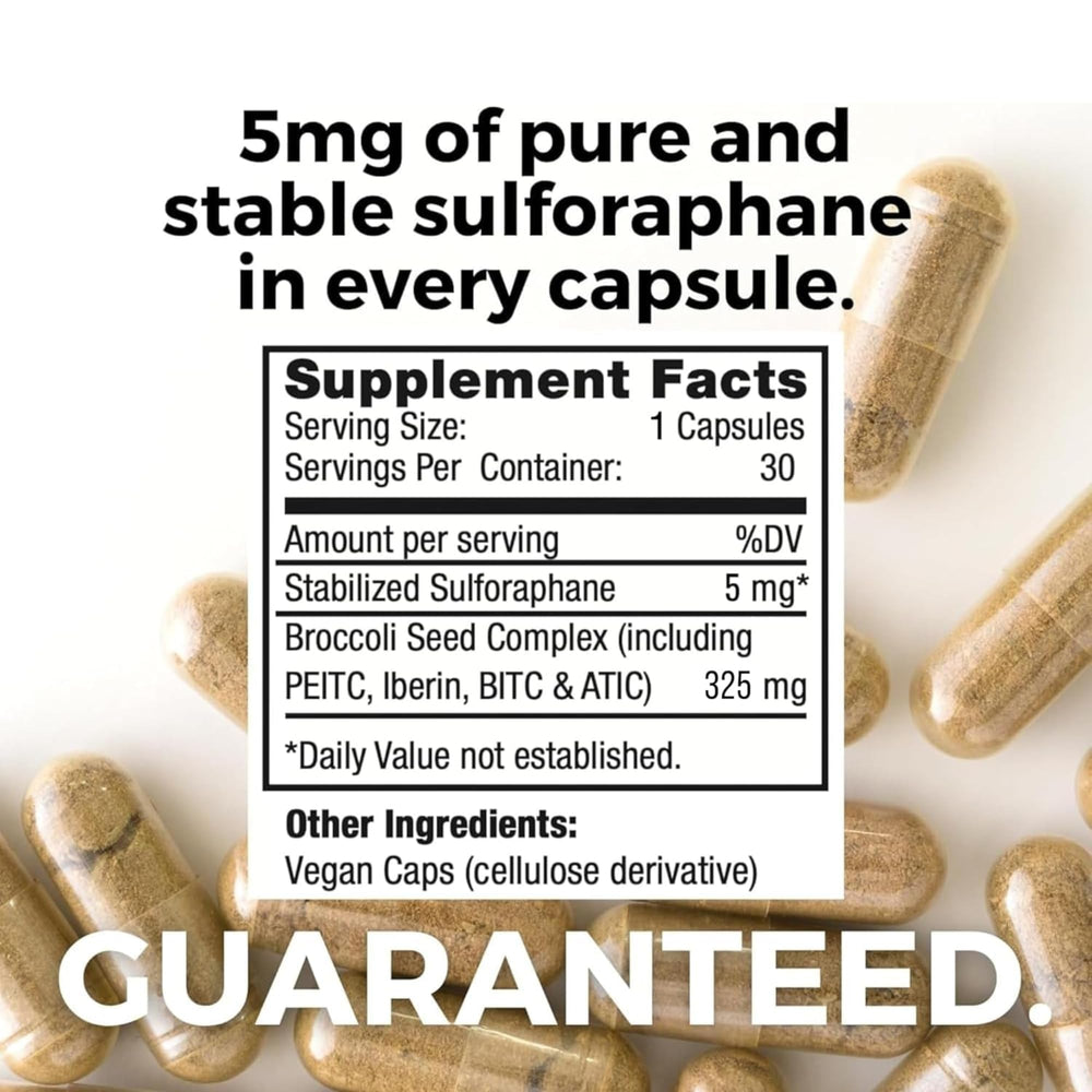BrocElite Plus label emphasizes zero glyphosate residue for clean nutrition.