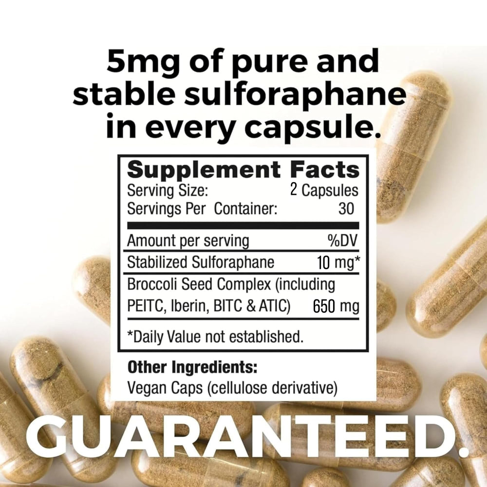 BrocElite zero glyphosate residue label shows clean sourcing on the packaging