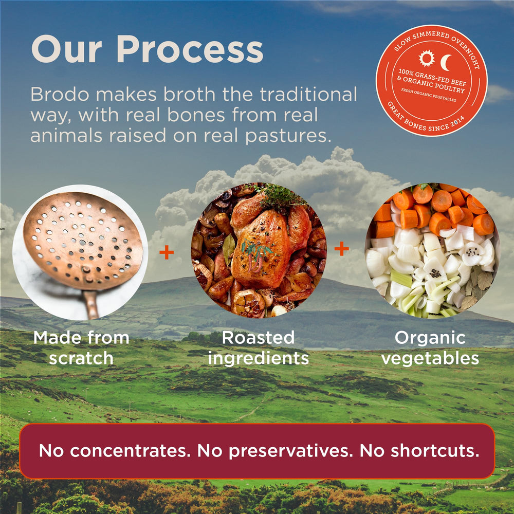 Brodo Deeply Rooted low-sodium broth pouch for lighter, flavorful dishes.