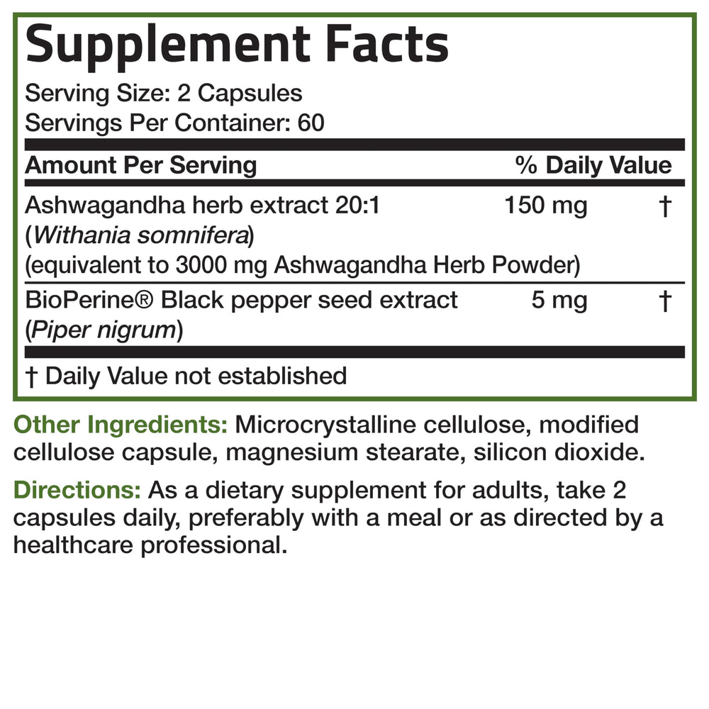 Bronson Ashwagandha gluten-free symbol in packaging context