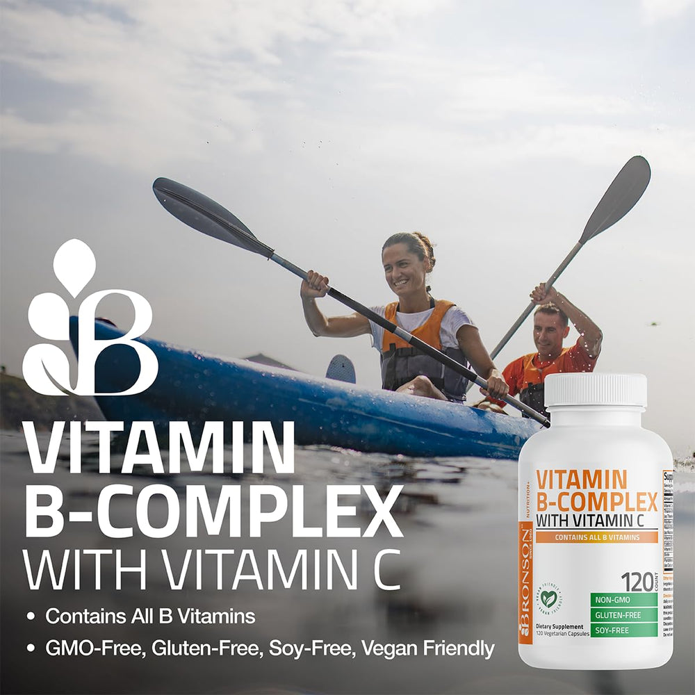 Bronson B-Complex capsules on white surface