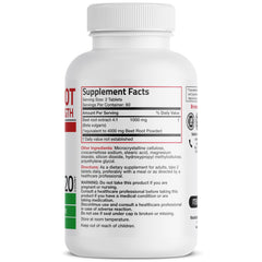 Bronson Beet Root Double Strength 120 vegetarian tablets ready for daily use.