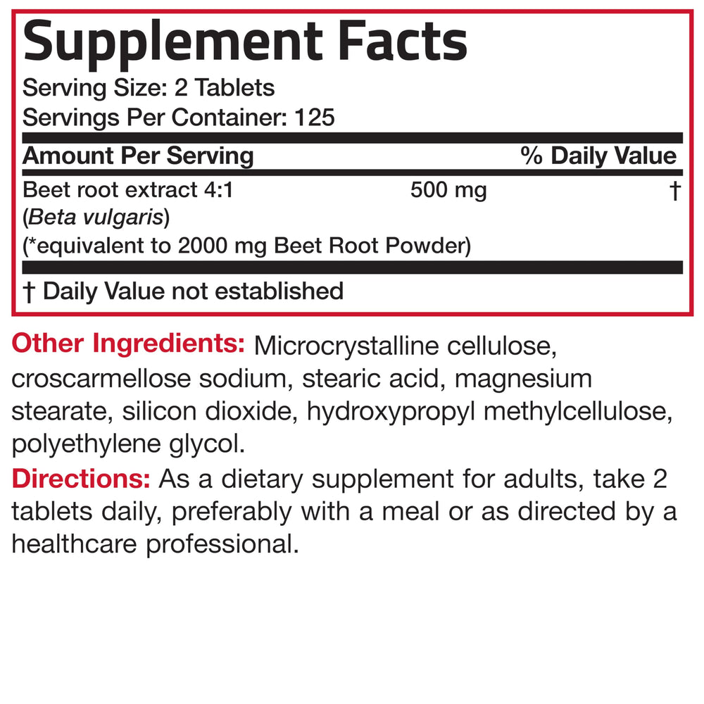 Bronson Beet Root Extra Strength recyclable packaging
