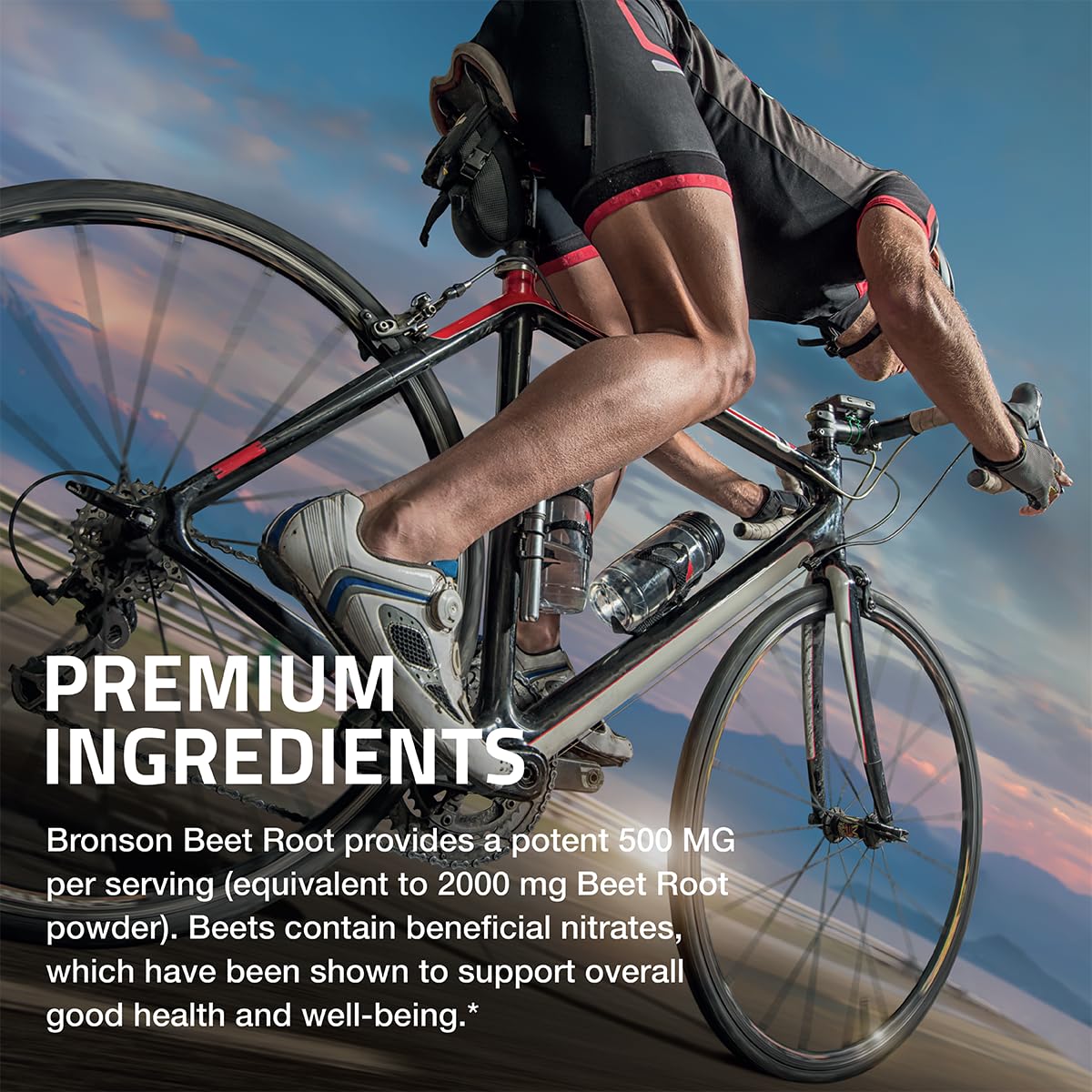 Bronson Beet Root vegan formula for a plant-based daily wellness choice.