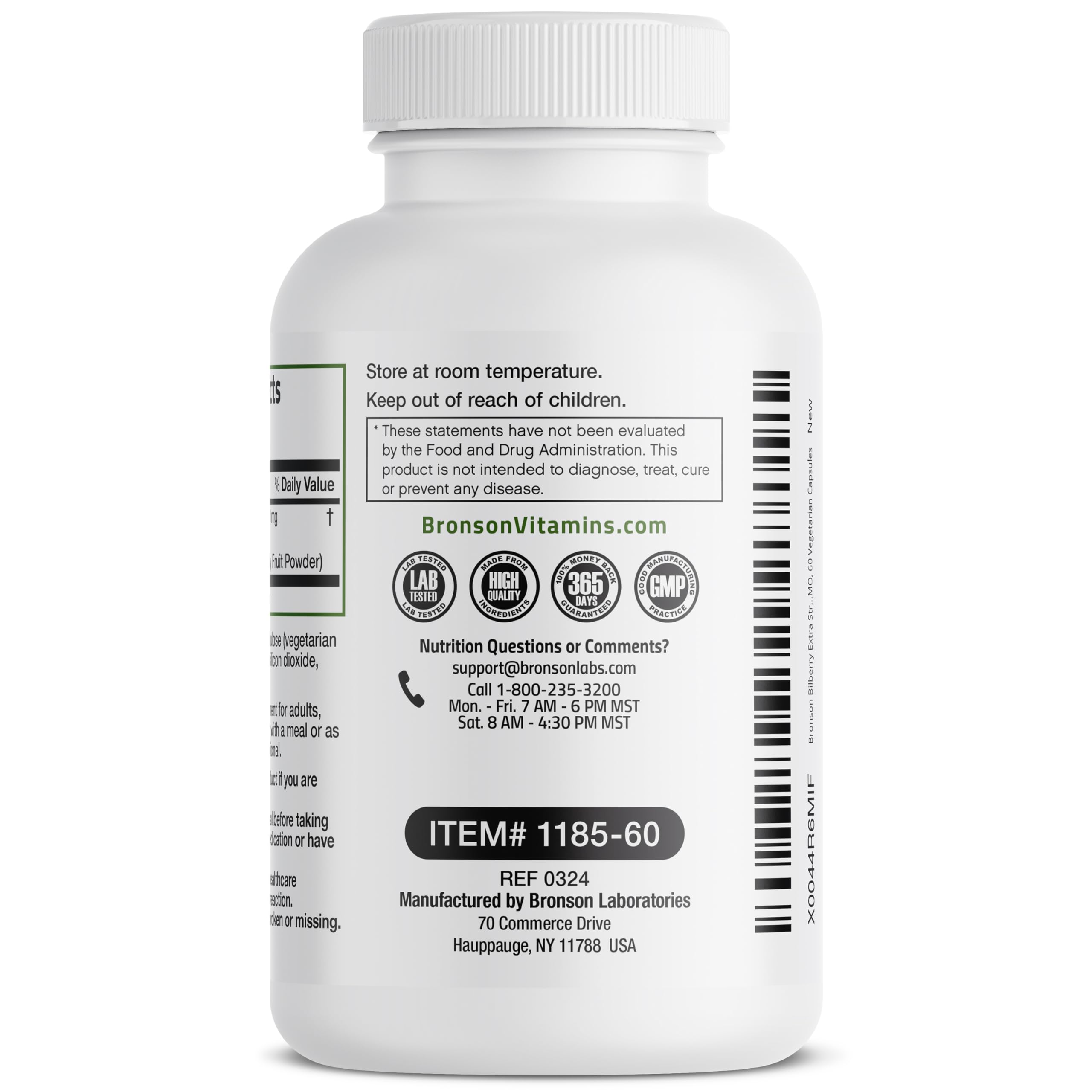 Bronson Bilberry Extra Strength packaging with cGMP quality seal