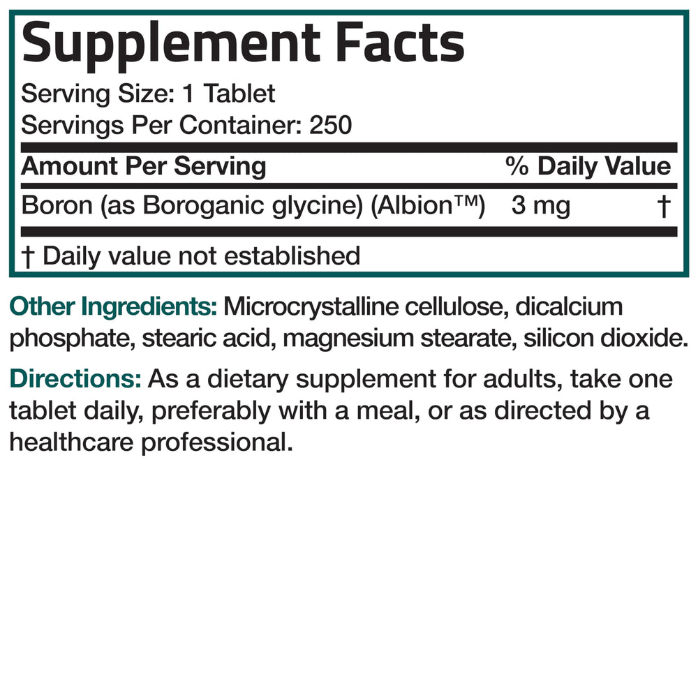 Bronson Boron trusted since 1960 seal signals long-standing supplement option
