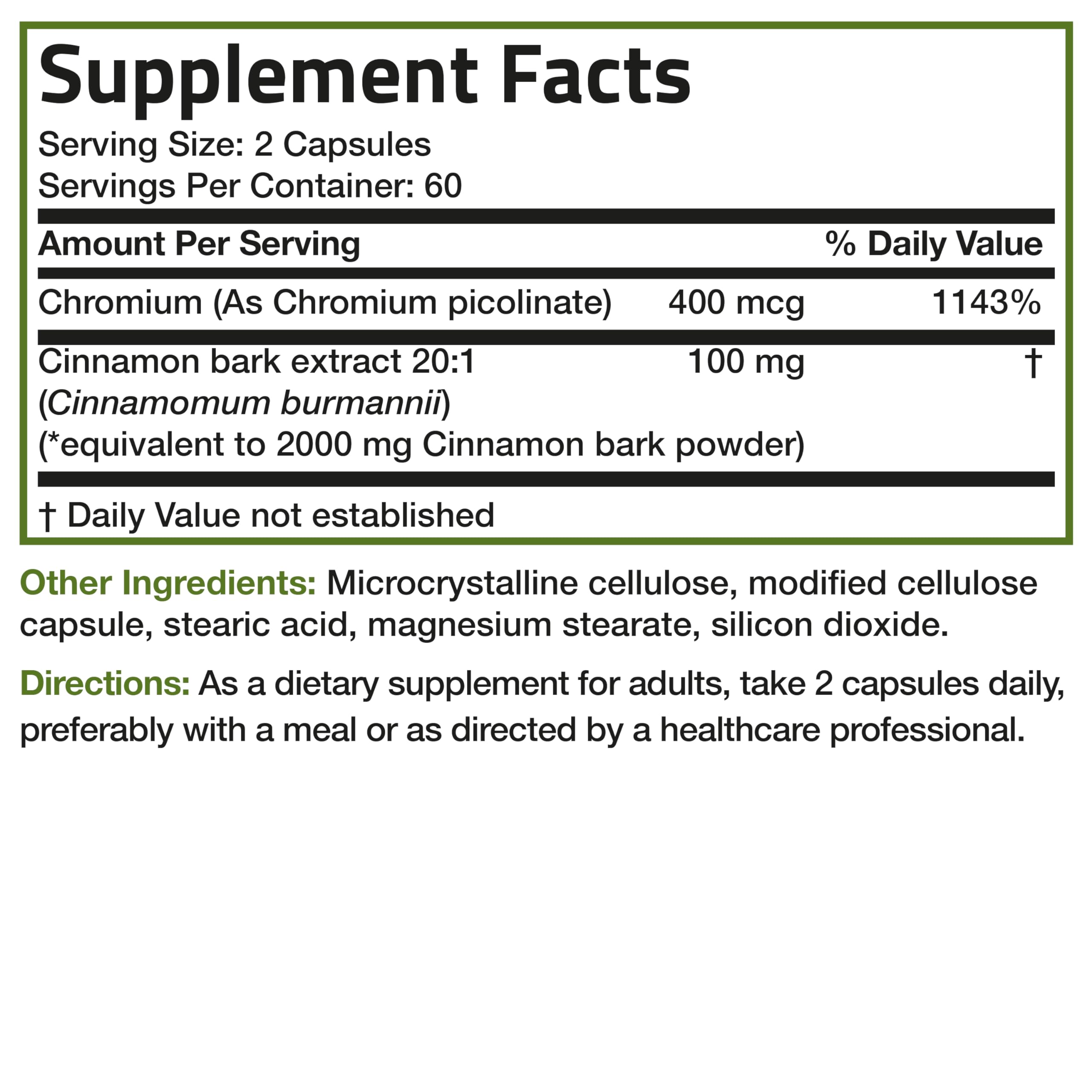 Bronson Cinnamon Plus capsules convey vegan-friendly, gluten-free, soy-free attributes