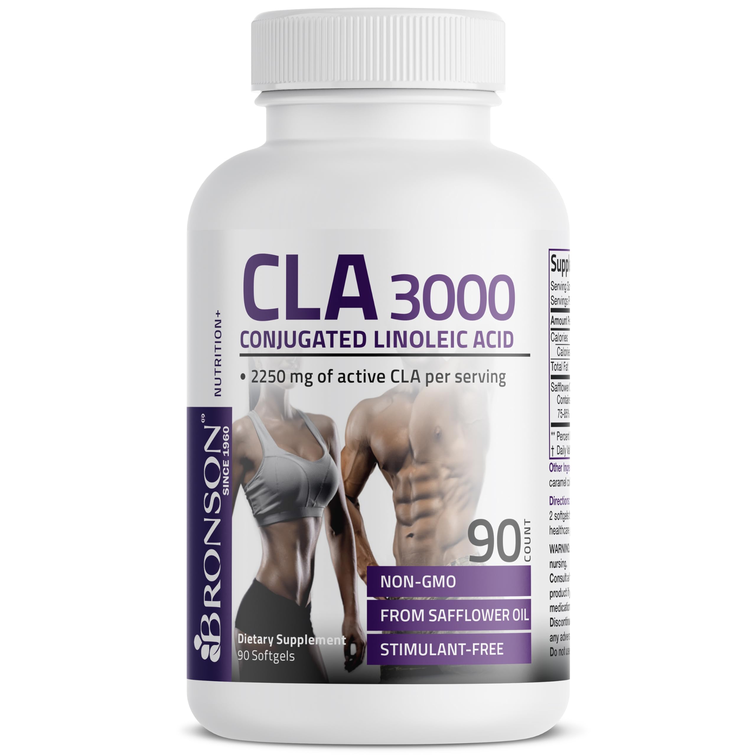 Bronson CLA 3000 capsule pour illustrating easy daily dosing