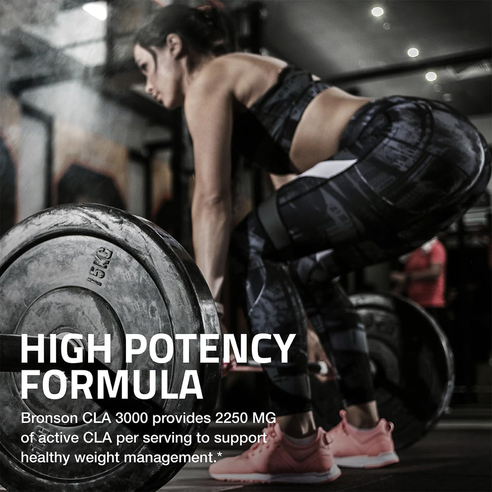 Bronson CLA 3000 label detail highlighting key ingredients and certifications