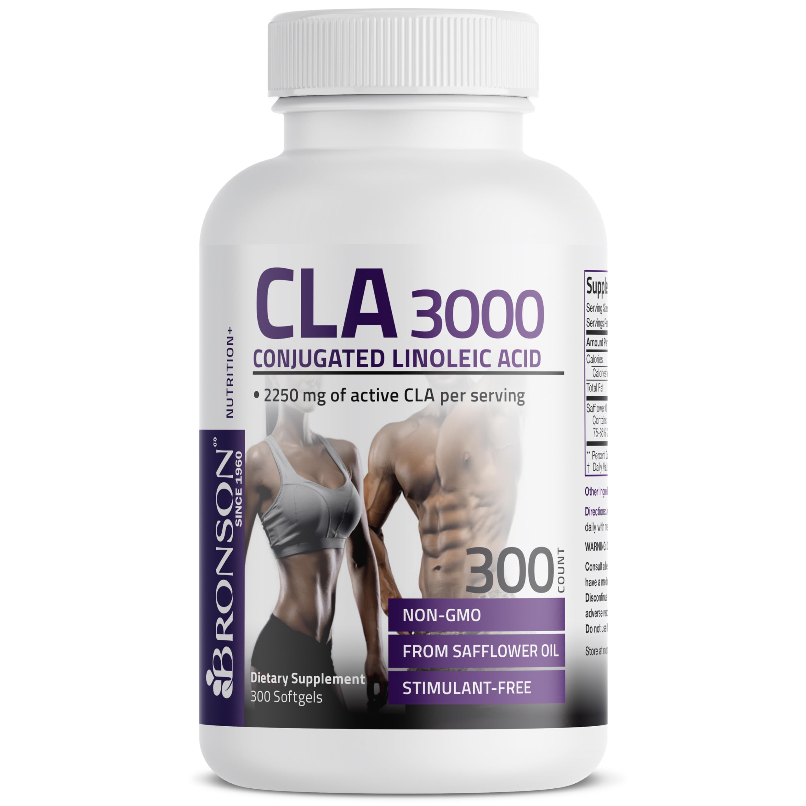 Bronson CLA 3000 packaging with clinical study badge