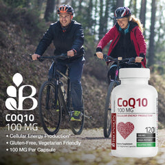 Bronson CoQ10 bottle label highlighting 100 mg per capsule