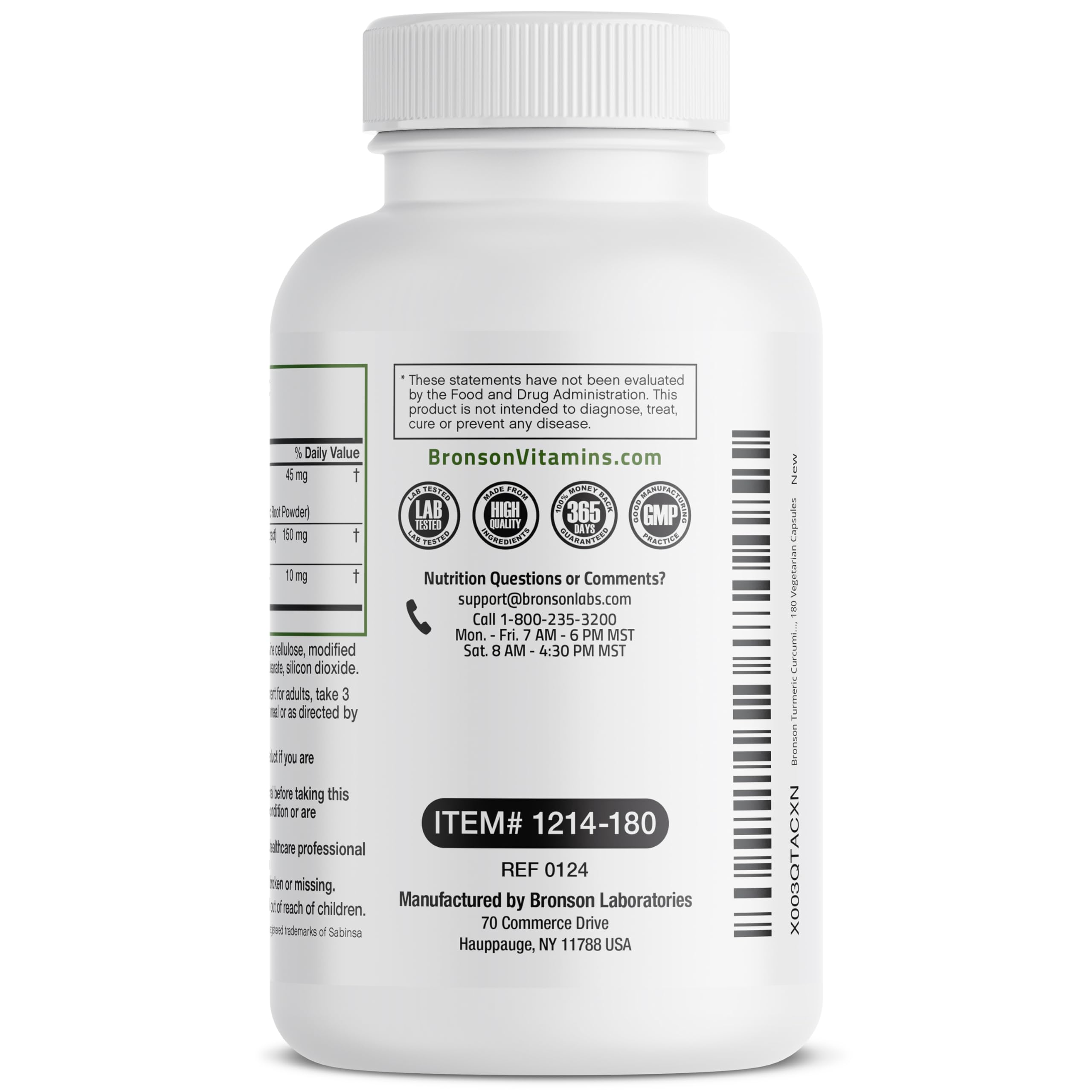 Bronson digestive-support capsules ready for daily use with meals.