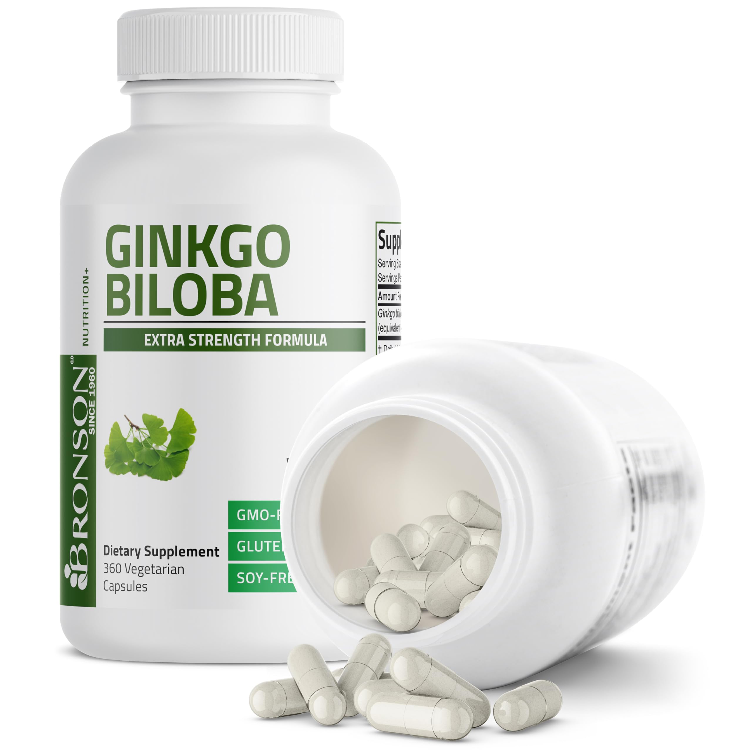 Bronson Ginkgo Biloba on a clean desk ready for daily routine.