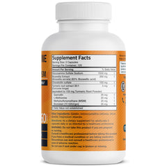 Bronson glucosamine chondroitin turmeric msm capsules close-up for mobility.