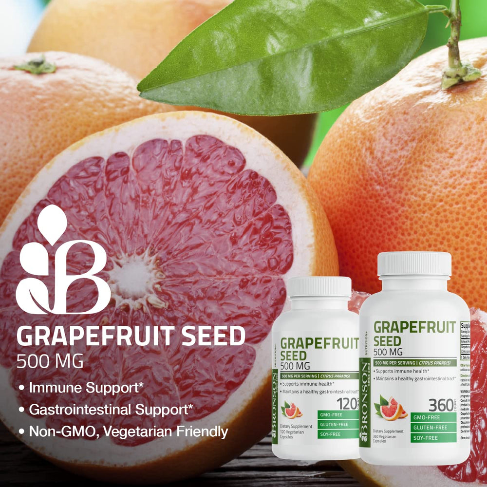 Bronson Grapefruit Seed Extract label shows 4:1 extract.
