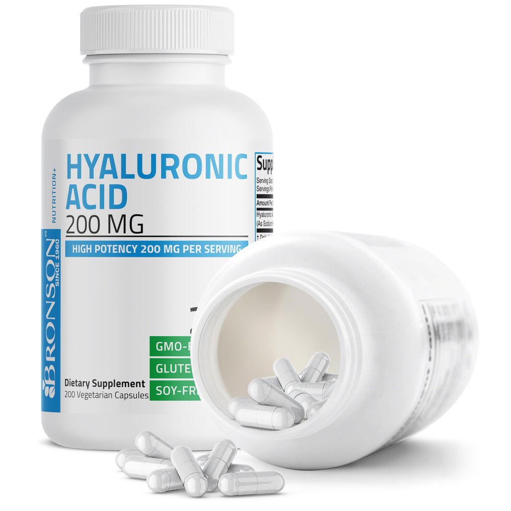 Bronson Hyaluronic Acid skin hydration visual highlights radiant skin support