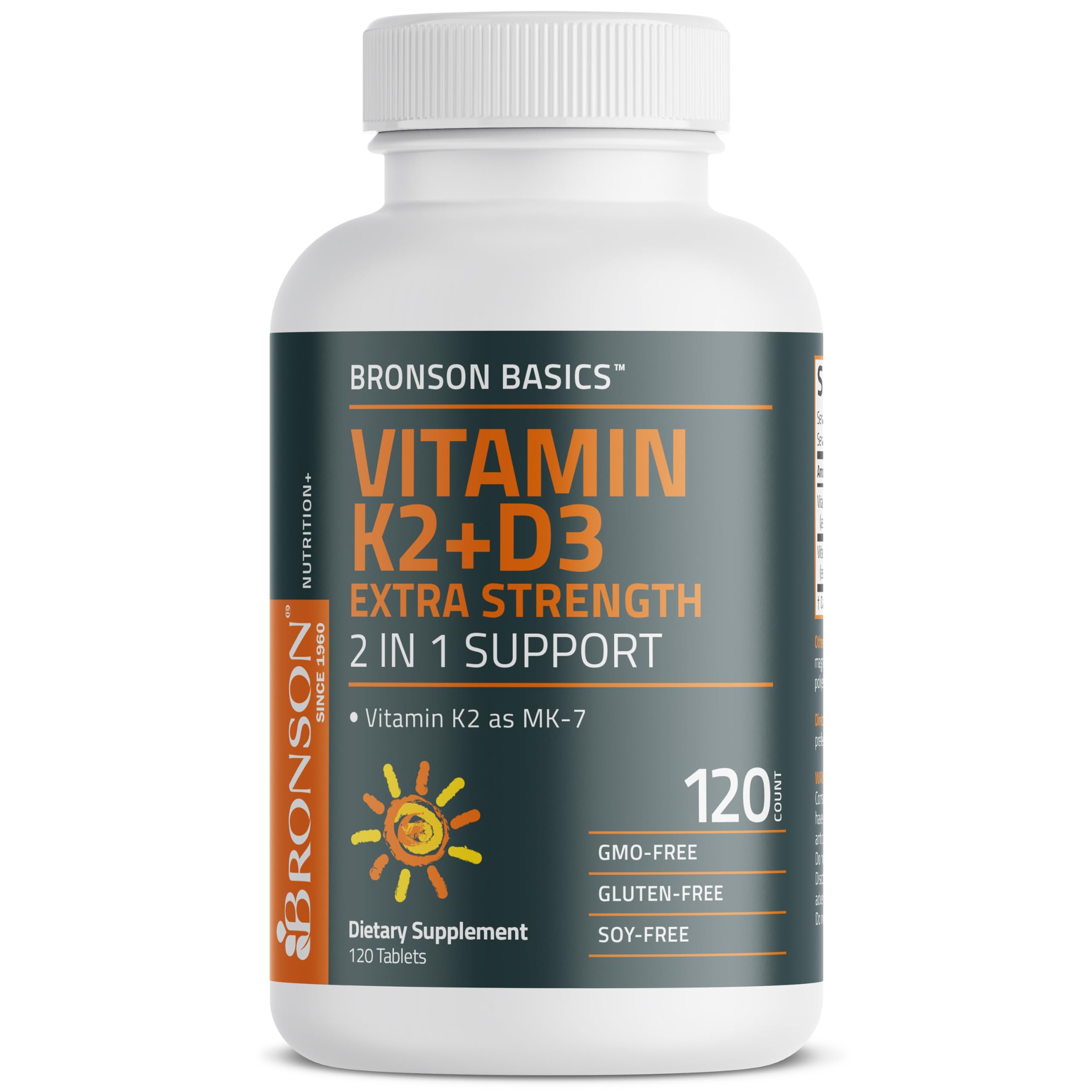 Lab-tested Bronson K2 D3 label signaling purity and potency