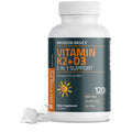 Bronson Vitamin K2 D3 (MK7) Supplement — Non-GMO, 5000 IU D3 + 90 mcg K2 MK-7, 120 Tablets