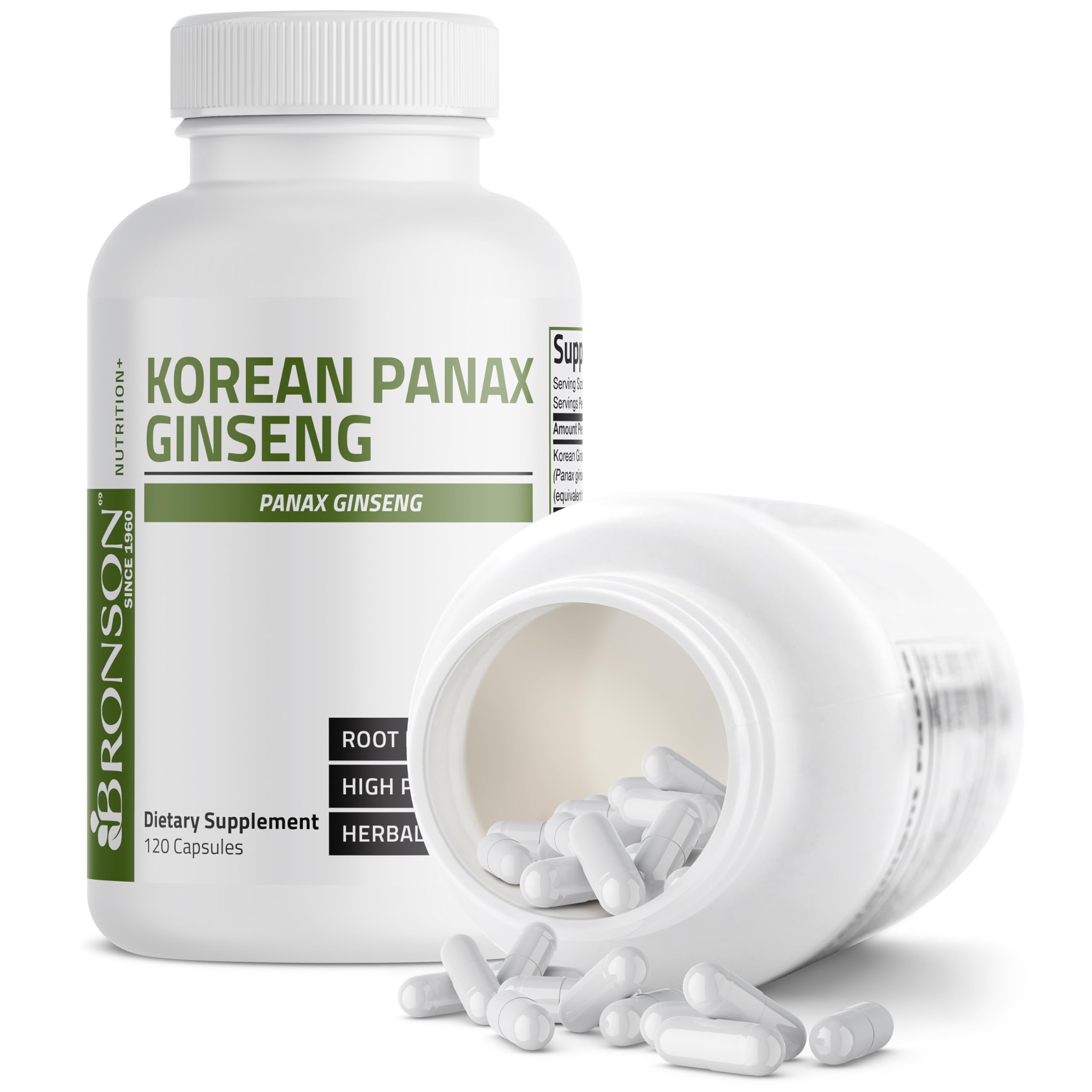 Bronson Korean Panax Ginseng bottle on desk suggesting routine wellness