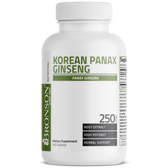 Bronson Korean Panax Ginseng label and packaging for trusted wellness.
