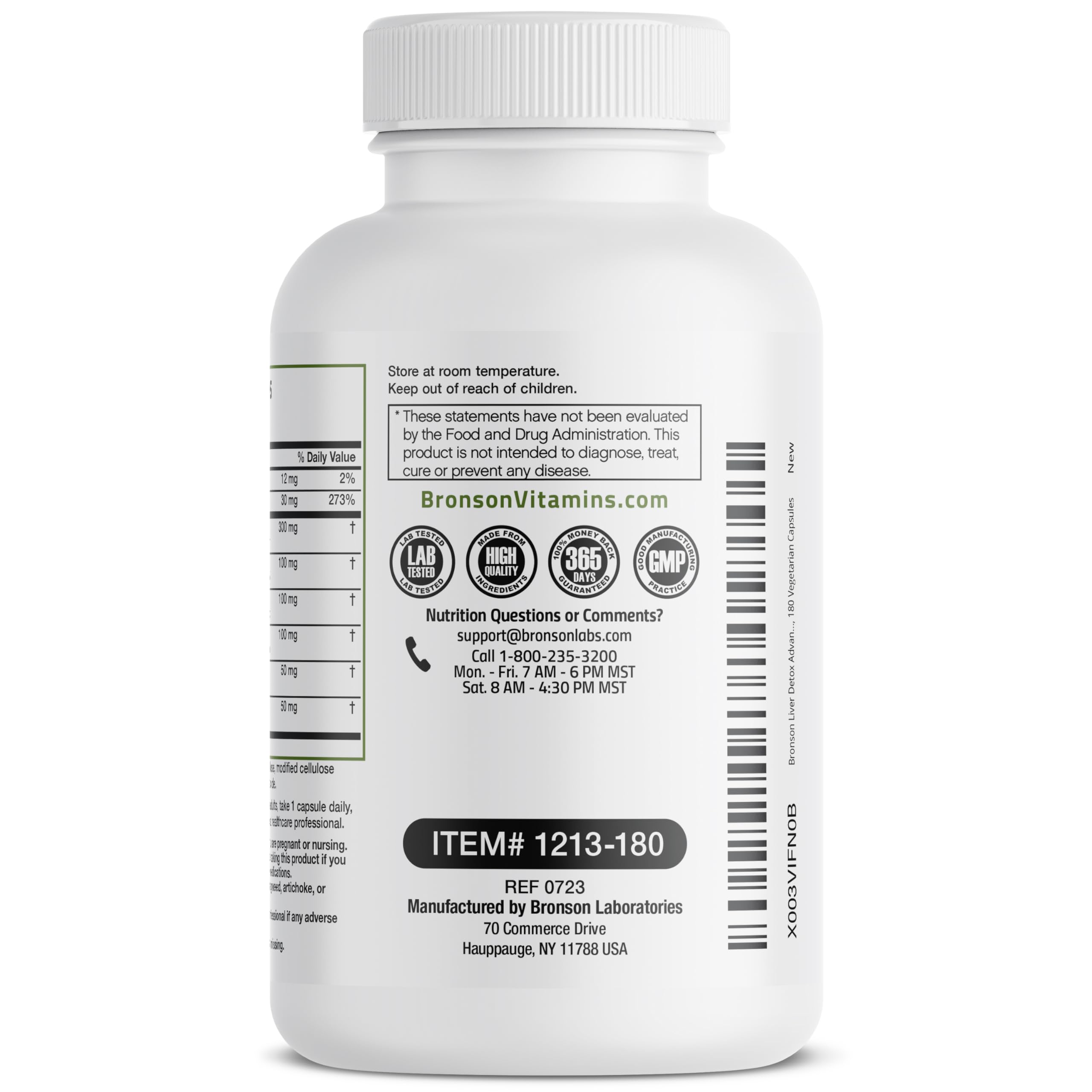 Bronson Liver Detox product in a medicine cabinet scene.