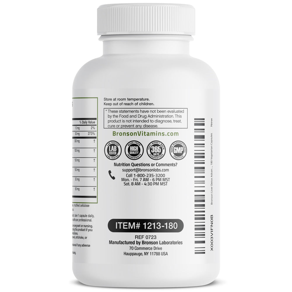 Bronson Liver Detox product in a medicine cabinet scene.