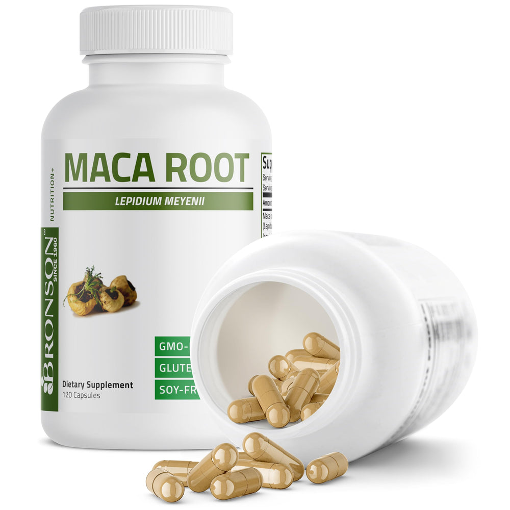 Bronson Maca Root bottle in hand for daily supplement routine
