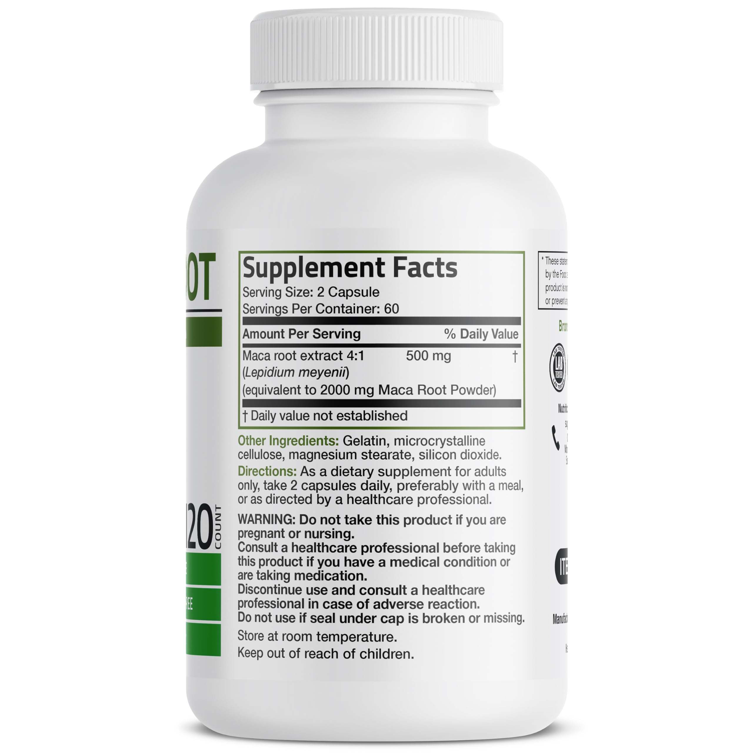 Bronson Maca Root capsules for daily stamina and vitality