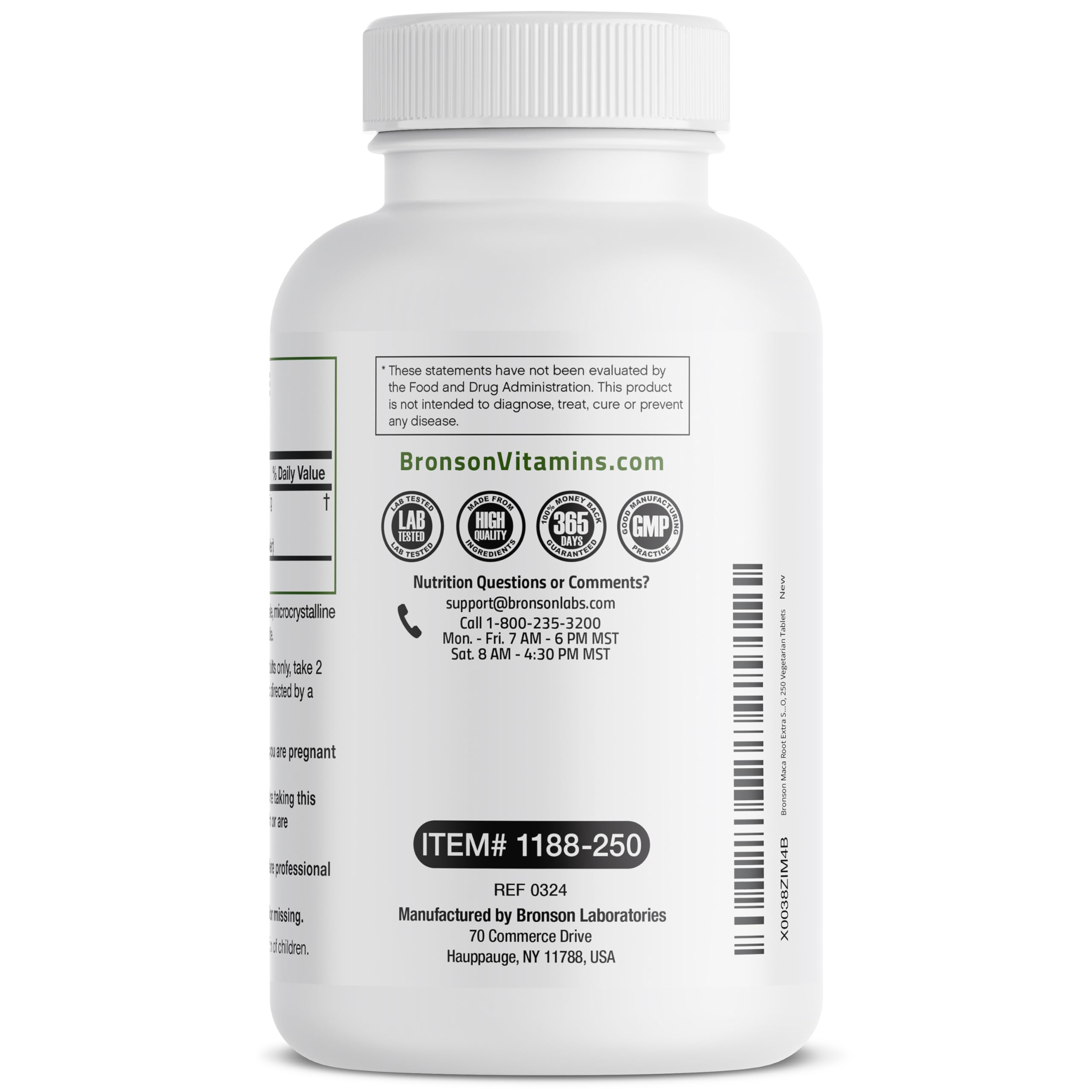 Bronson Maca Root Extra Lepidium Meyenii packaging display