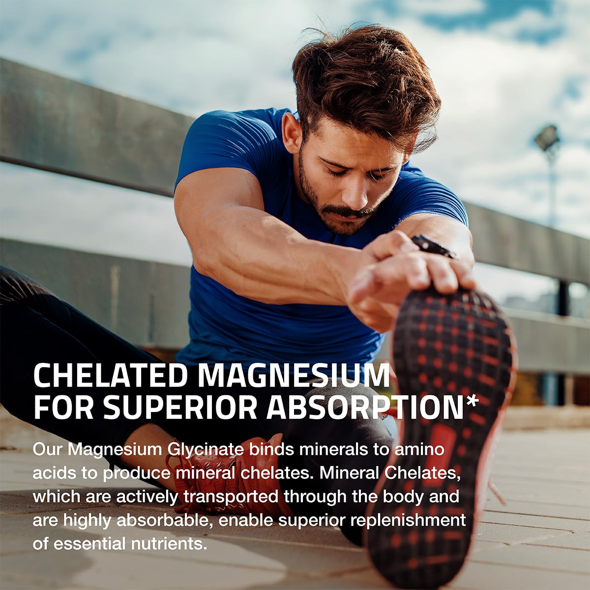Bronson Magnesium Glycinate ingredients panel with Albion chelates.