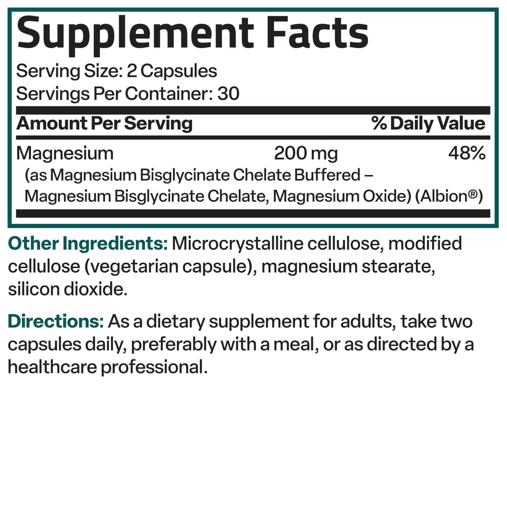 Bronson Magnesium Glycinate soy-free formula supporting sensitive diets.
