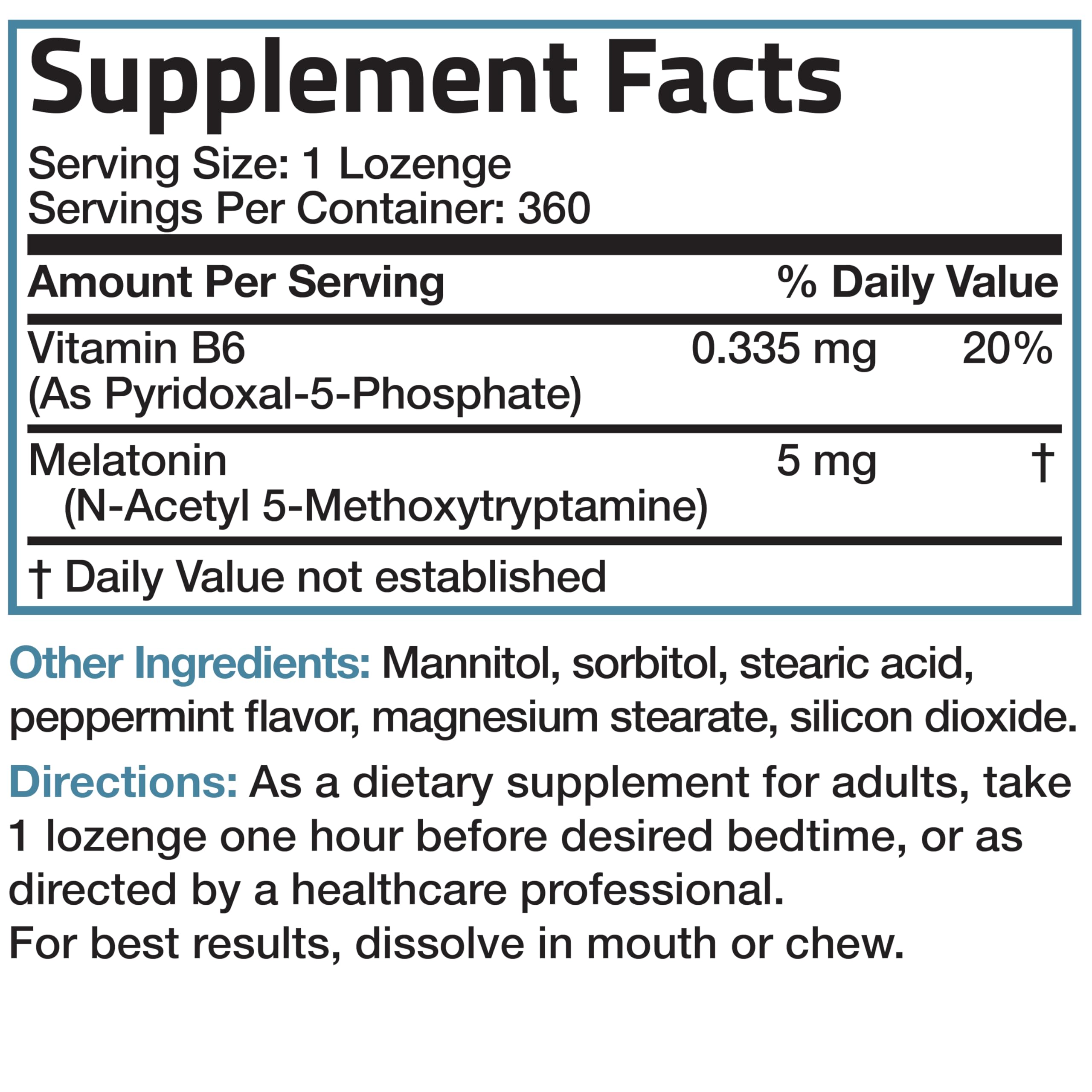Bronson melatonin peppermint lozenges bottle on nightstand for easy access at night