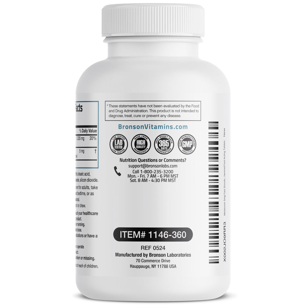 Bronson melatonin peppermint lozenges on nightstand scene suggesting a quiet routine