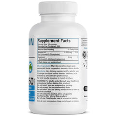 Bronson melatonin peppermint lozenges close view of packaging seal for freshness
