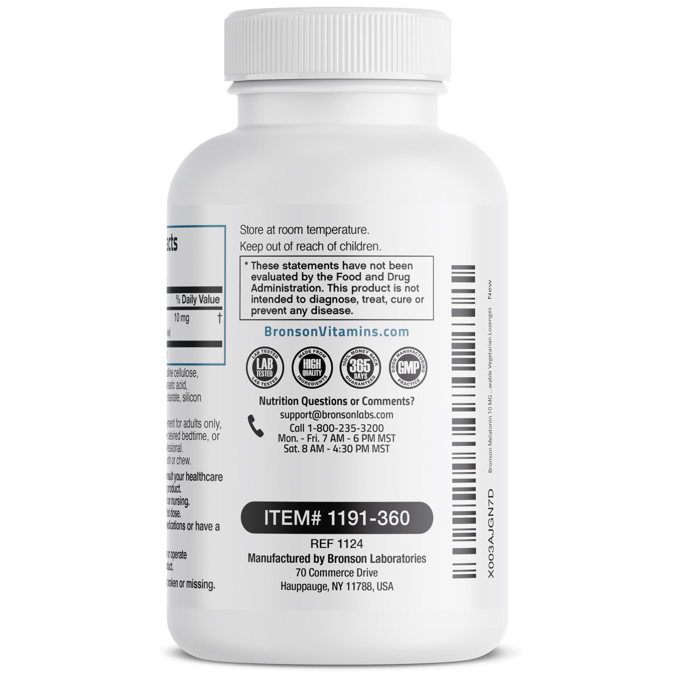 Travel-friendly Bronson Melatonin pack designed for bedtime across time zones.