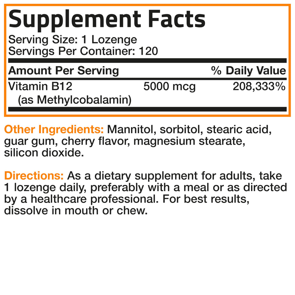Bronson Methyl B12 para momentos activos, manteniendo la atención en tareas
