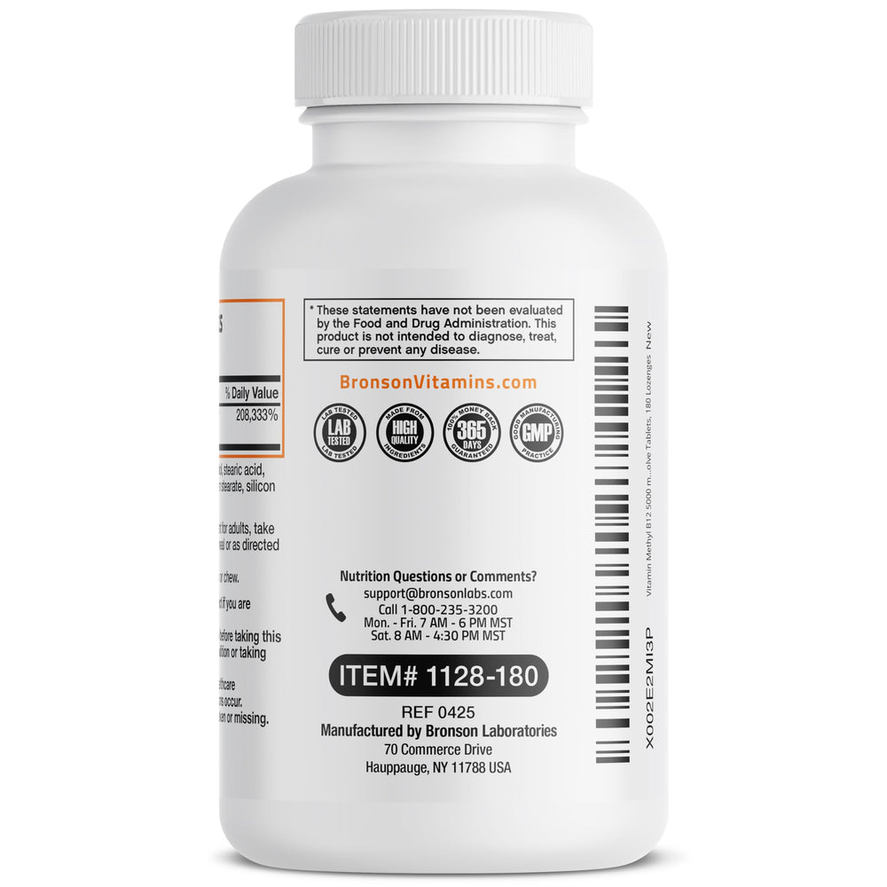 Bronson Methyl B12 lab-tested non-GMO quality assurance.