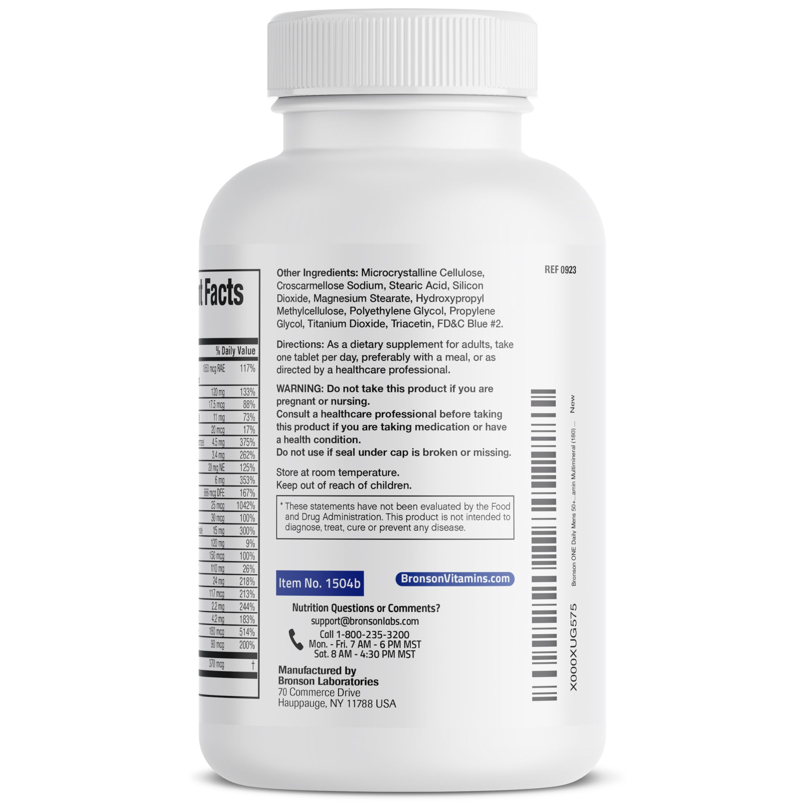 Bronson ONE box and bottle on shelf highlighting complete formula