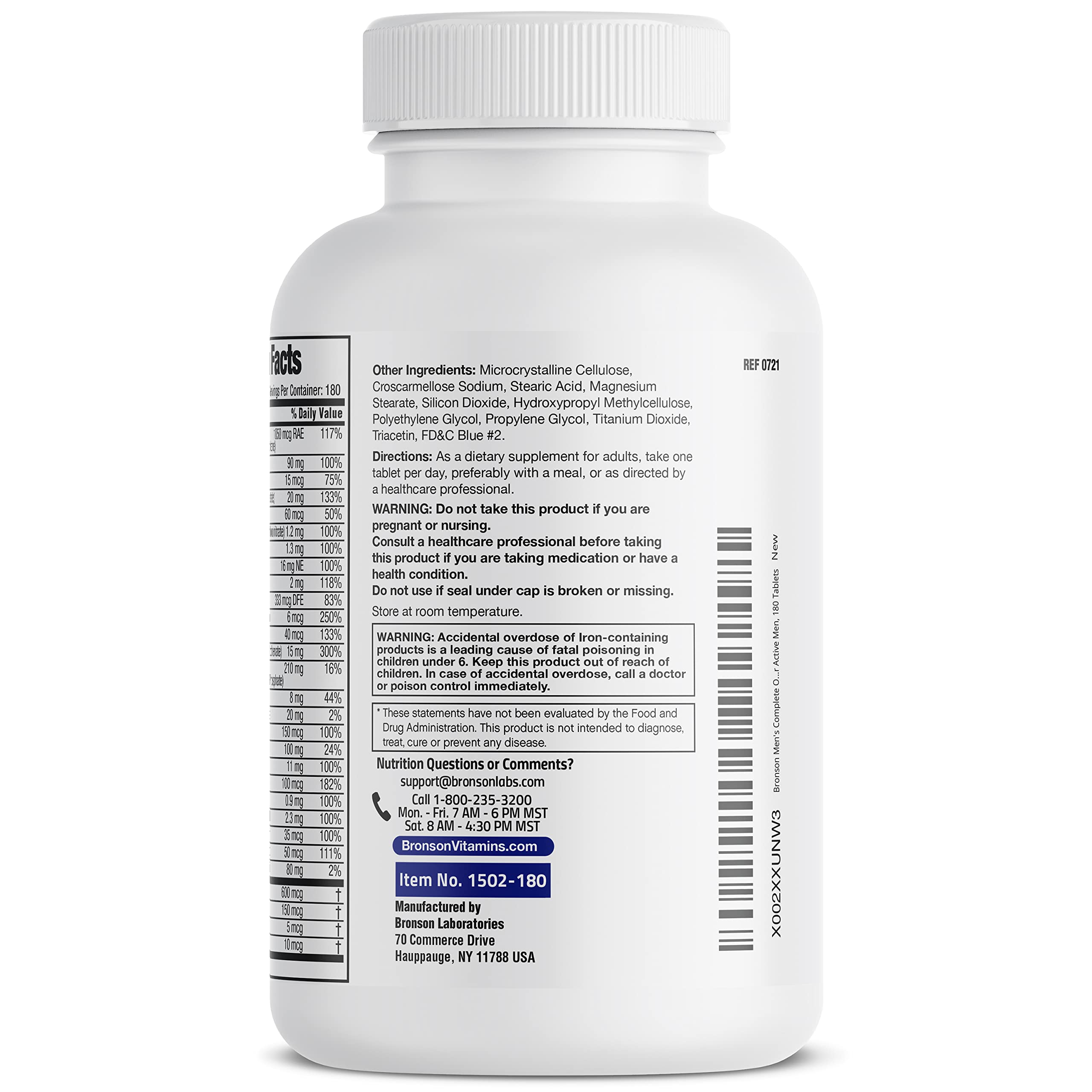 Bronson ONE Daily Men’s Complete packaging seal indicating product authenticity.